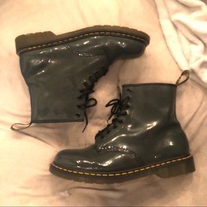 Shiny Gray Dr. Martens